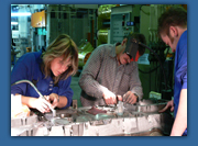 Our workers polishing a large mold on site at the costomers premises.